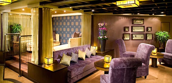 El relajante Silk Den Lounge... un lugar mágico a bordo del Eurodam